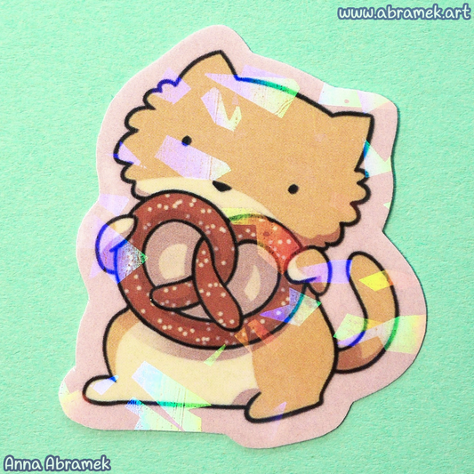 Pretzel Cat Sticker