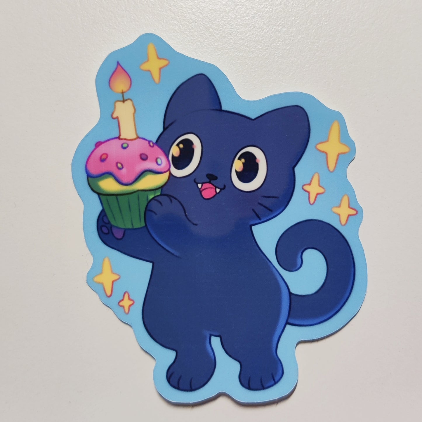 Birthday Cat Sticker