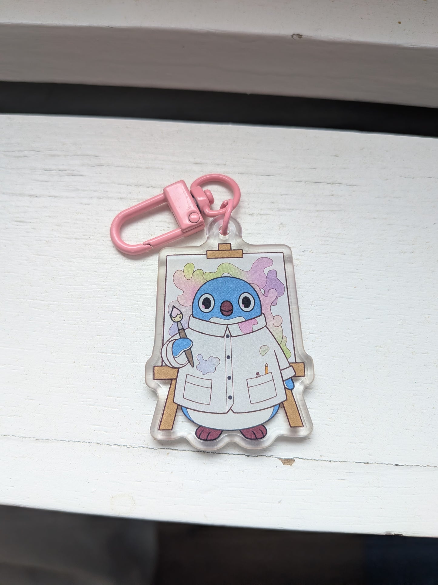 Artist Penguin Keychain