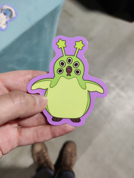 Alien Penguin Sticker