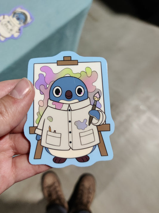 Artist Penguin Sticker