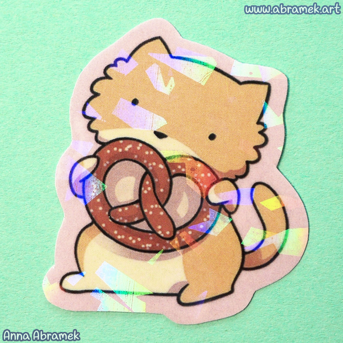 Pretzel Cat Sticker