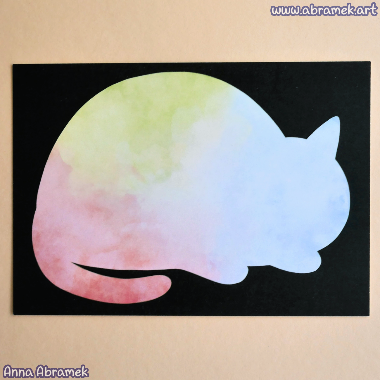 Iridescent Cats Double Sided Postcard