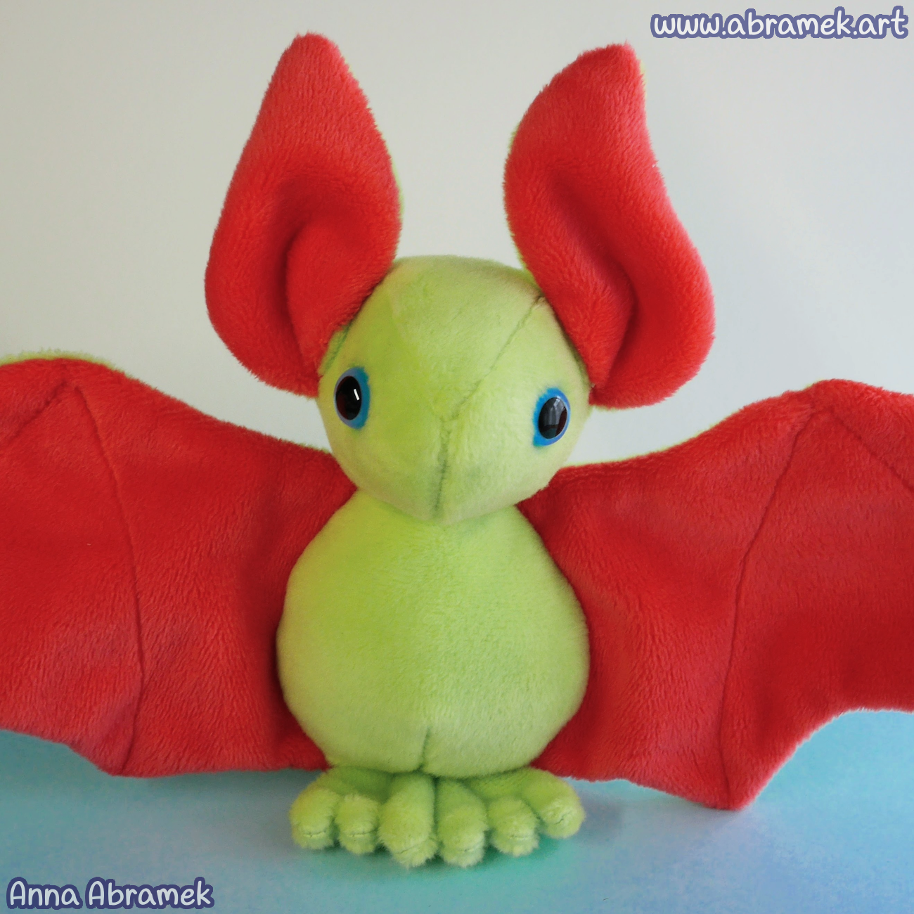 Green And Red Bat Plush