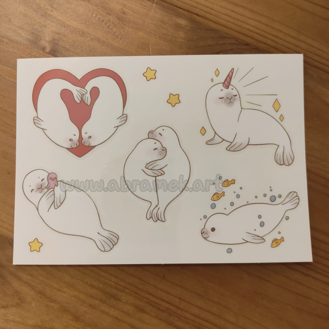 Little White Seal Sticker Sheet