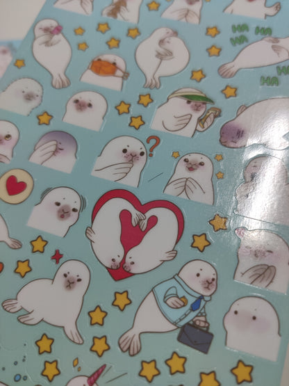 Little White Seal Planner Sticker Sheet