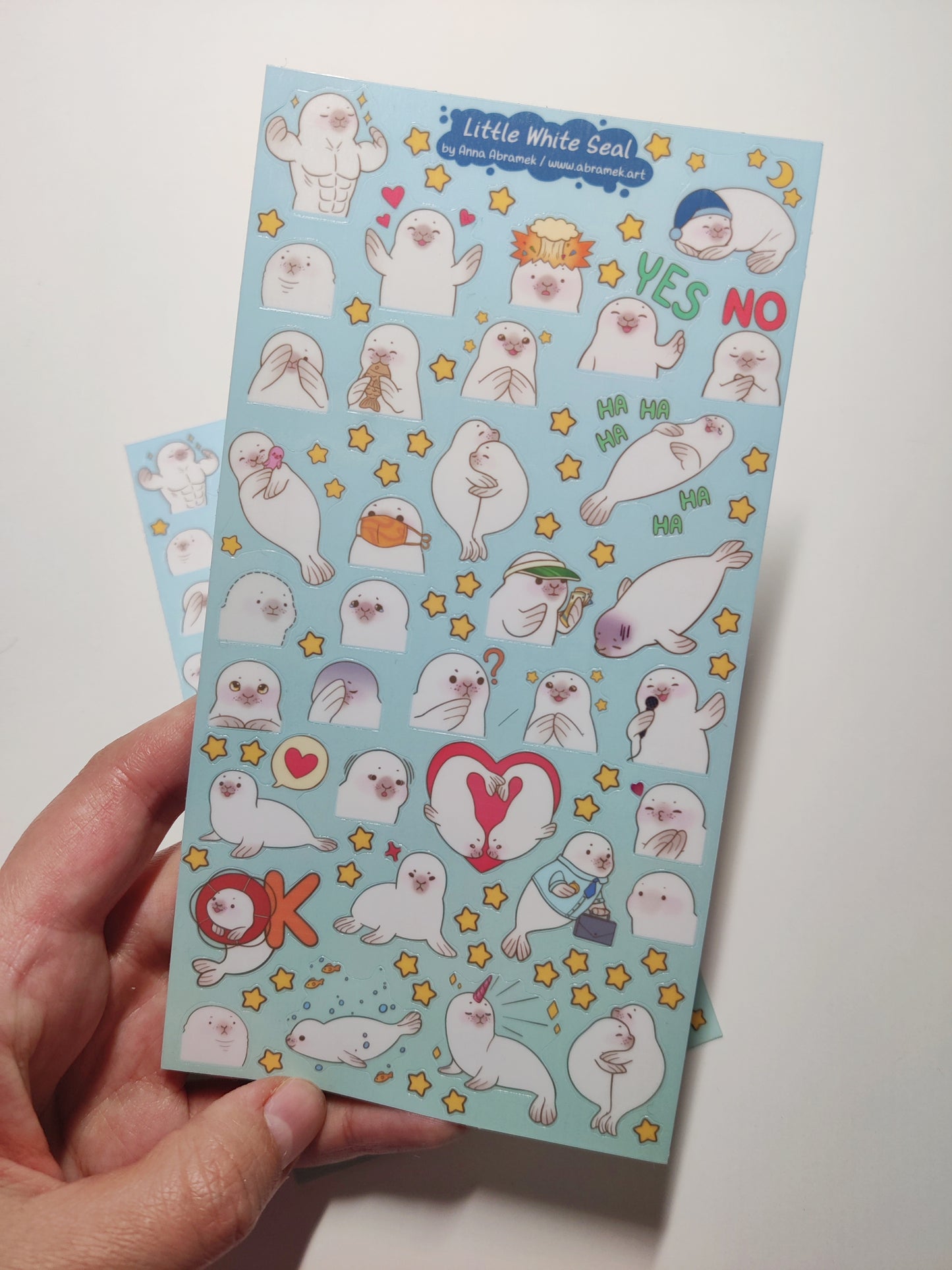 Little White Seal Planner Sticker Sheet