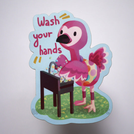 Wash Your Hands Flora Sticker