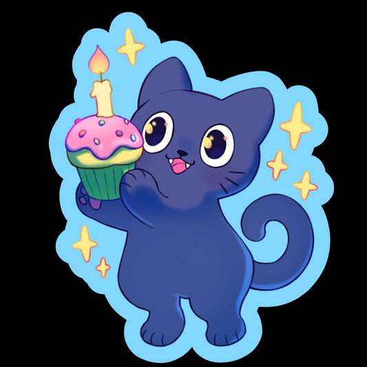 Birthday Cat Sticker PRE-ORDER