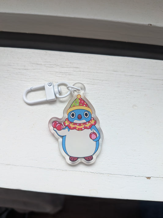 Clown Penguin Keychain