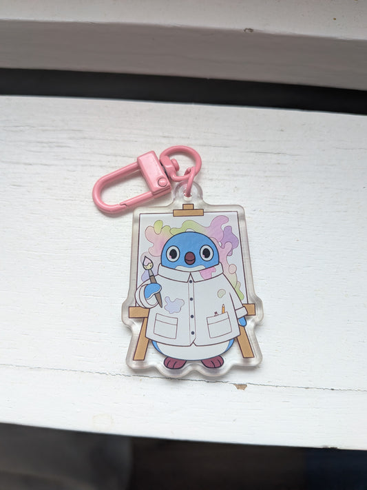 Artist Penguin Keychain