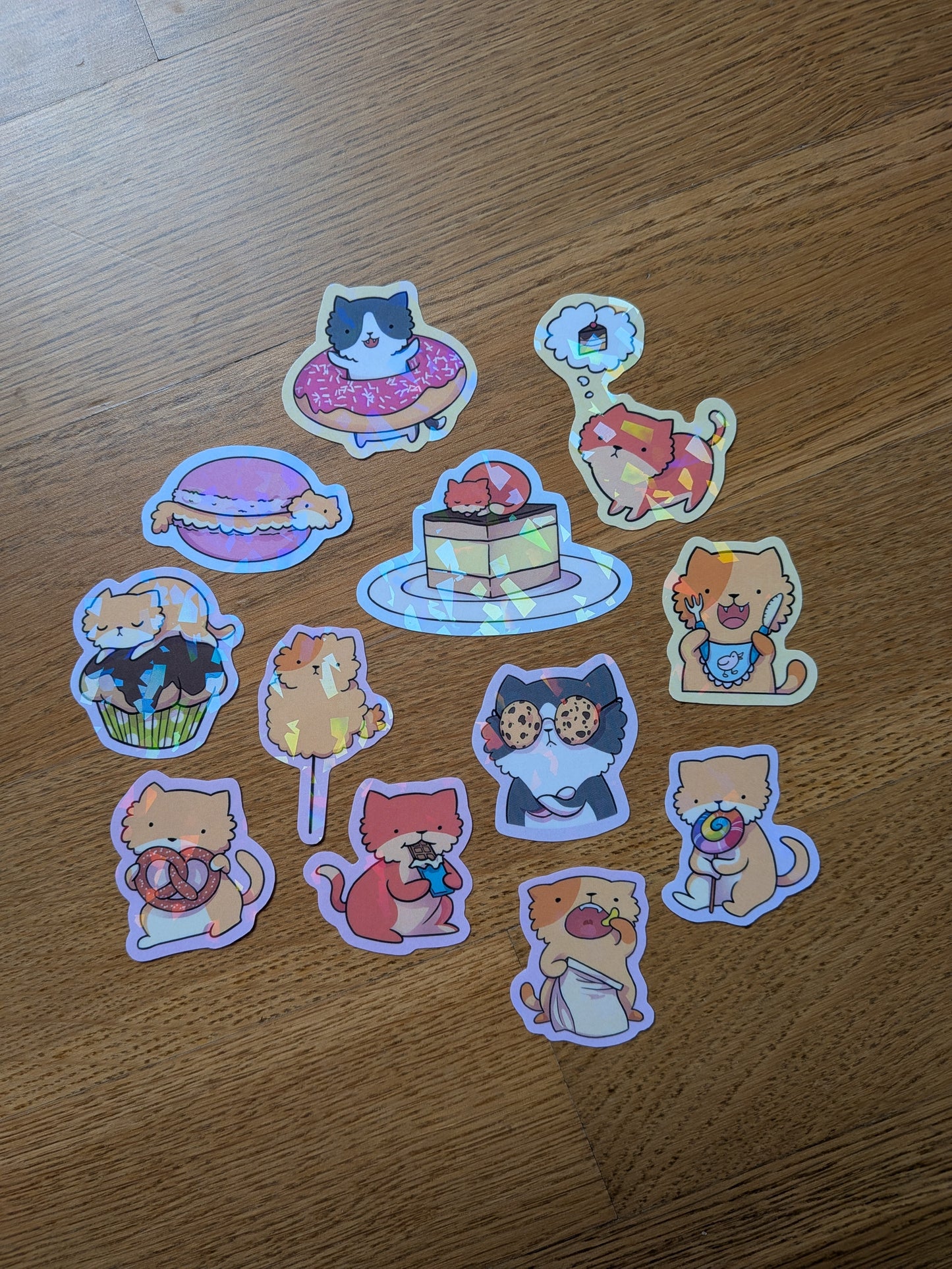 Cats And Sweet Snacks Sticker Set