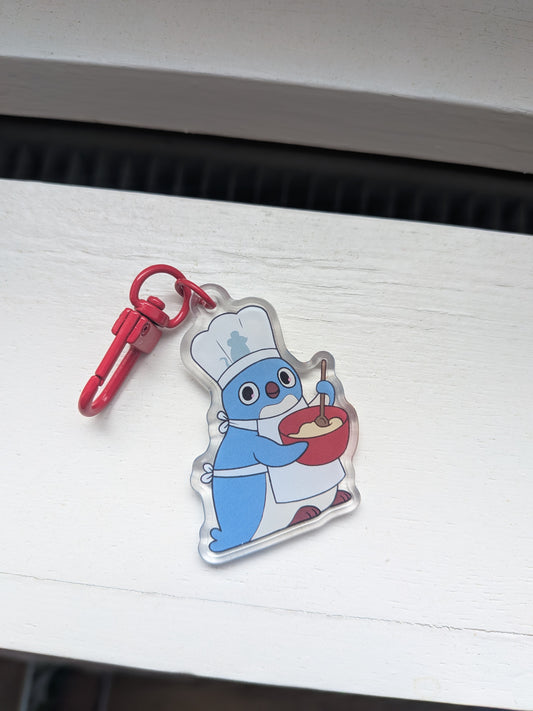 Chef Penguin Keychain