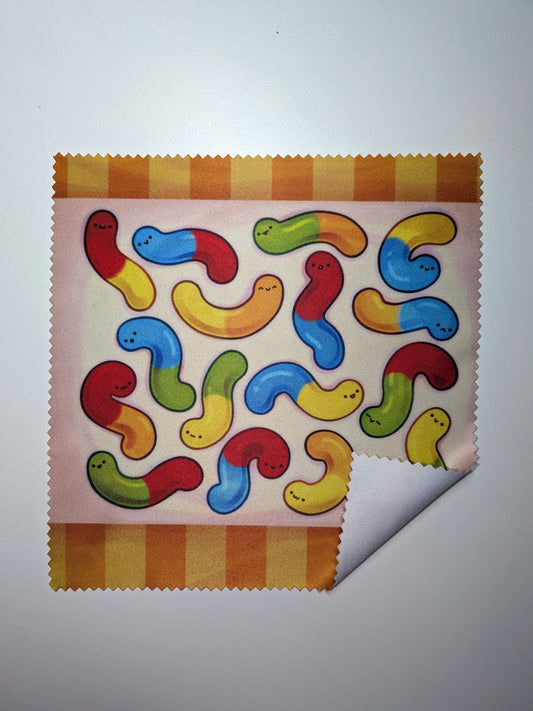 Gummy Worm Pack Mircrofibre Glass Cleaning Cloth