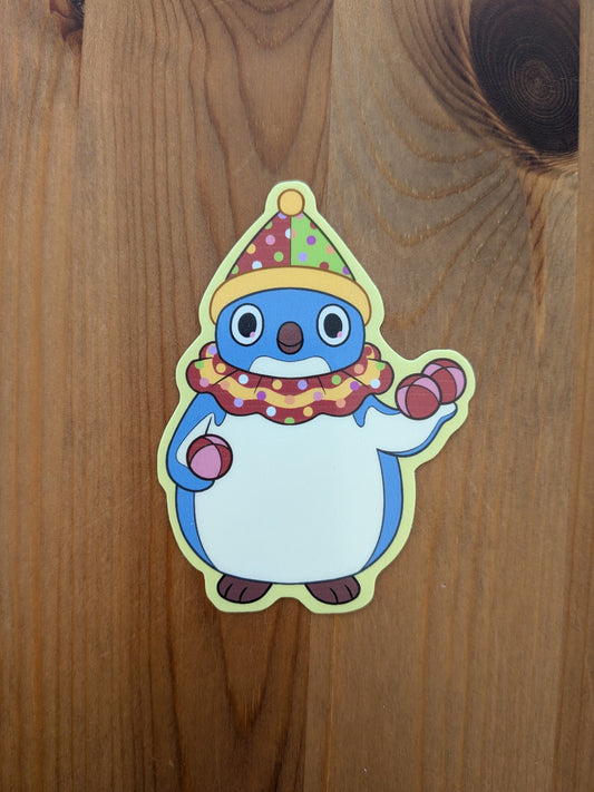 Clown Penguin Sticker