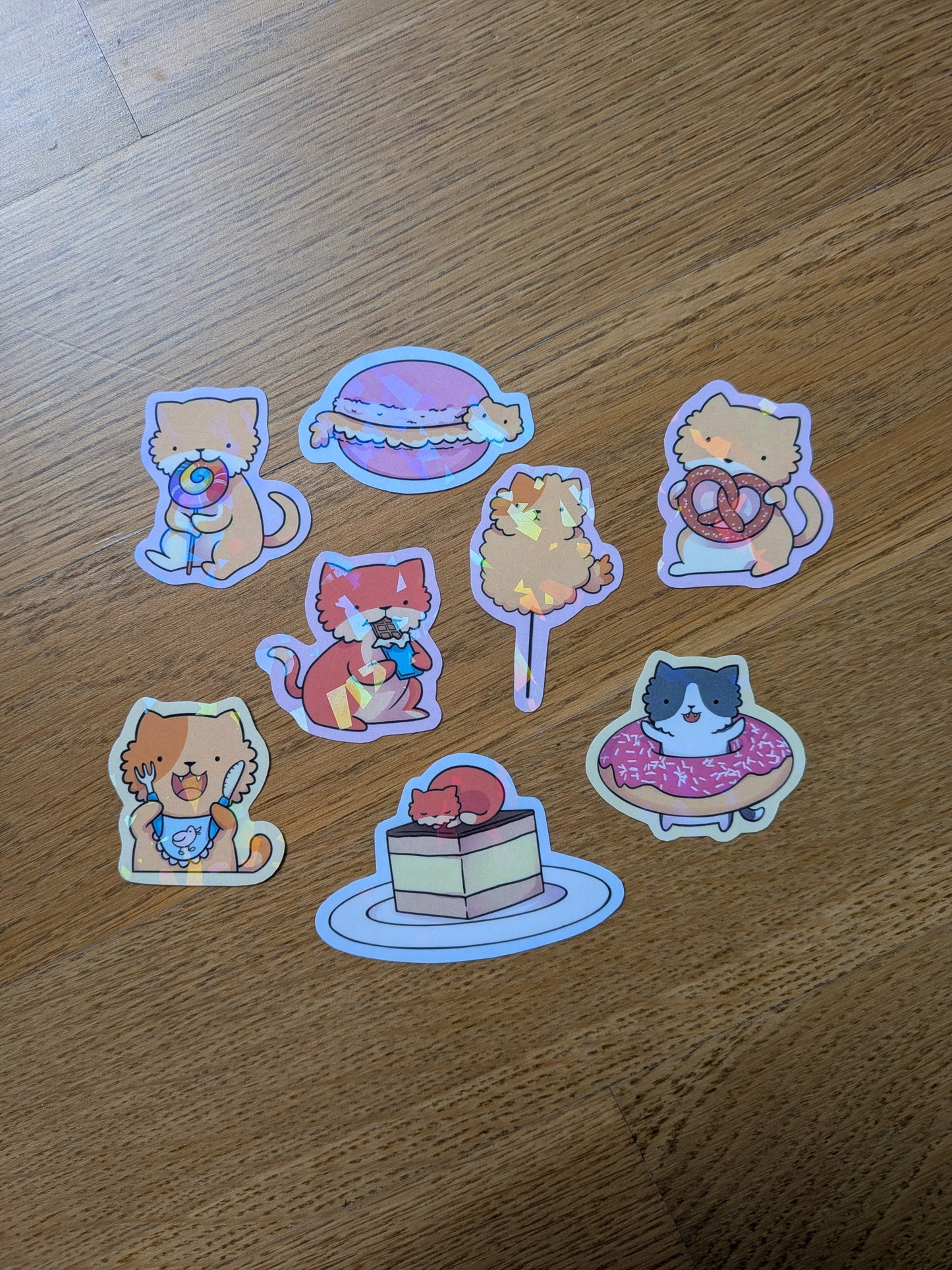 Cats And Sweet Snacks Sticker Set